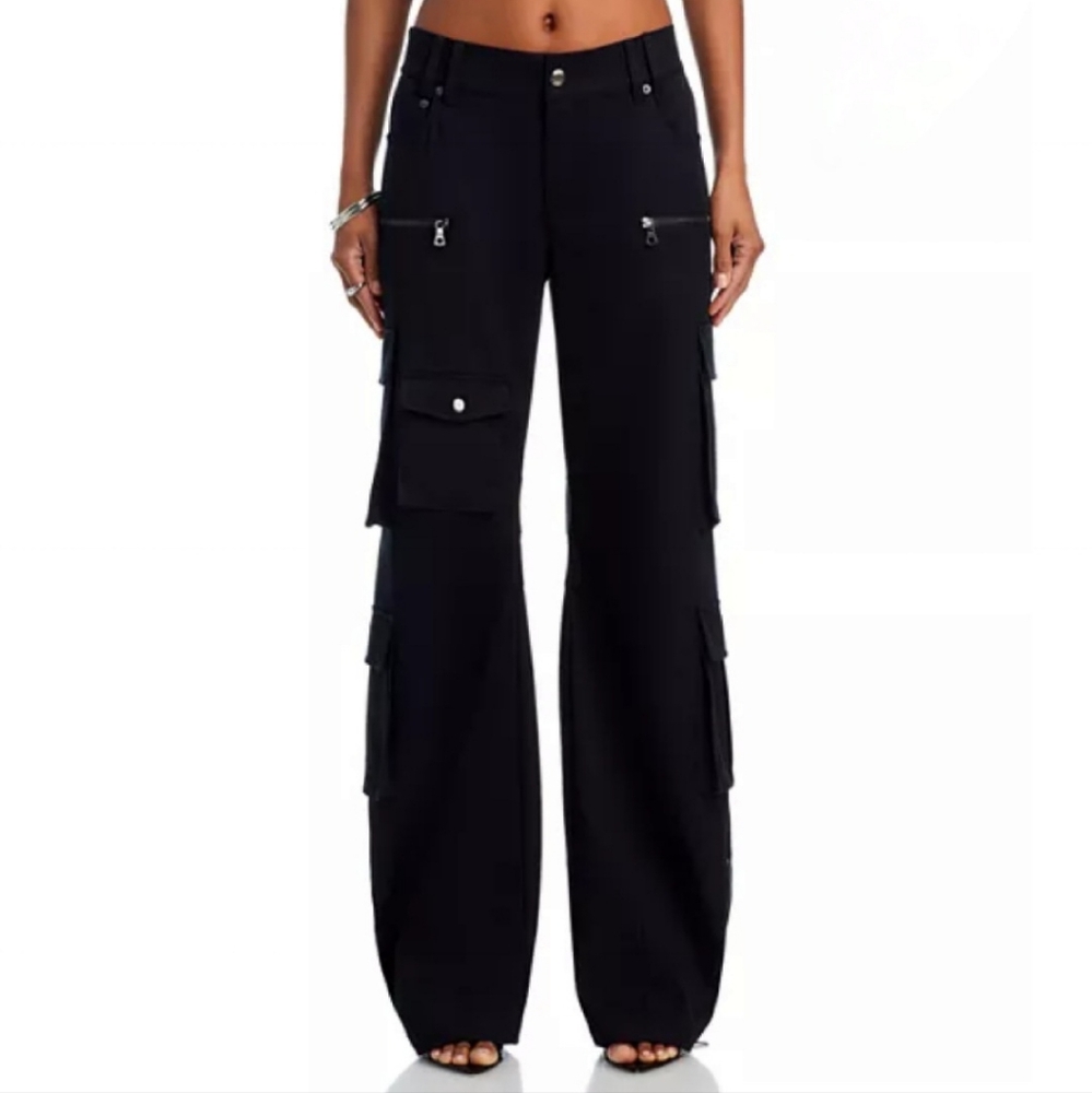 ALICE + OLIVIA Black Cargo Pants - Picture 3 of 10